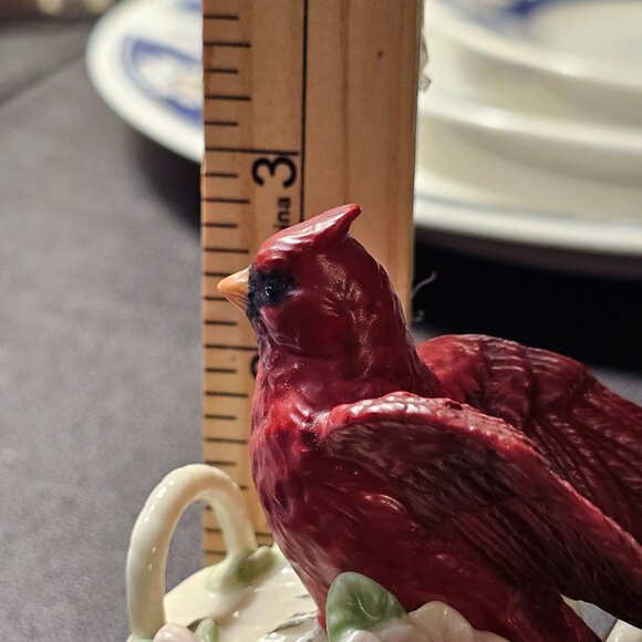 LENOX Treasures Cardinal Treasure/ Trinket Box Garden Birds Collection Red Bird - Picture 13 of 15